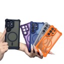 Matt ütésálló tok Samsung Galaxy S26-hoz mágneses vezeték nélküli töltés támogatásával Erősített sarkok PC és TPU Mobil tok S26 22