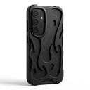 Matt védőtok Samsung Galaxy A16-hoz lángmintával, ütésálló, kiemelkedő sarkokkal, kamerakerettel, mindennapi védőburkolat 6