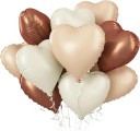 Matte Heart Balloons 45.7 cm Decorative Party Balloon Set 10 pcs Matte Finish Colour Mix Balloons for Celebrations and Wedding Decorations 2