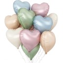 Matte Heart Balloons 45.7 cm Decorative Party Balloon Set 10 pcs Matte Finish Colour Mix Balloons for Celebrations and Wedding Decorations 3
