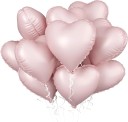 Matte Heart-Shaped Balloons 45.7 cm Decorative Balloon Set 10 pcs Matte Finish Party Balloons for Wedding Decoration, Celebrations and Romantic Decor 14