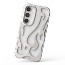 Matte hoes voor Samsung Galaxy A16 met uitgesneden vlampatroon Duurzaam Verhoogde hoeken Frame rond de camera Beschermhoes voor dagelijks 4