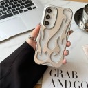 Matte hoes voor Samsung Galaxy A16 met uitgesneden vlampatroon Duurzaam Verhoogde hoeken Frame rond de camera Beschermhoes voor dagelijks 5