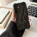 Matte hoes voor Samsung Galaxy A16 met uitgesneden vlampatroon Duurzaam Verhoogde hoeken Frame rond de camera Beschermhoes voor dagelijks 7