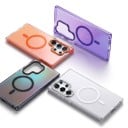 Matte magnetisk cover til Samsung Galaxy A15 5G med støtte til trådløs opladning Gennemsigtige kanter Kamera beskyttelse Mobilcover 1