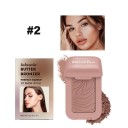 Matte vandafvisende smør-bronzer 8,2 x 5 cm Silkeagtig glat højt pigmenteret konturpalette til skygge og fremhævelse af træk 6