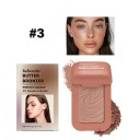 Matte vandafvisende smør-bronzer 8,2 x 5 cm Silkeagtig glat højt pigmenteret konturpalette til skygge og fremhævelse af træk 7