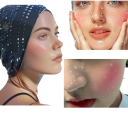 Matte waterdichte blush 8,2 x 5 cm Hoog gepigmenteerde roze palette Zijdeachtige botertextuur Zweetbestendig Blush ook voor de ogen 6