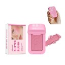 Matte Waterproof Blush 8.2 x 5 cm Highly Pigmented Pink Palette Silky Butter Texture Sweat Resistant Blush for Eyes 4