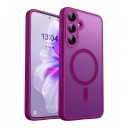 Mattskydd för Samsung Galaxy S24 Ultra med stöd för magnetisk laddning Fodral av polykarbonat och TPU Mobilskal med magnetring 14