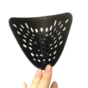 Μαύρη μισή μάσκα προσώπου με τρύπες Στοιχειωμένη μάσκα Χάλοουιν για ενήλικες Αξεσουάρ κοστουμιού για πάρτι και κοσπλέι 2