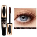 Maxfine 5D Mascara 10 ml Schwarze verlängernde Wimperntusche mit Volumeneffekt Geformte Bürste zum Trennen der Wimpern Kosmetik für lange Wimpern 5