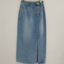 Maxi denim rok voor dames 1