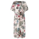 Maxikjole i bomuld med blomster 1