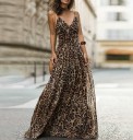 Maxikjole med leopardprint 3