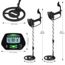MD-4090 Metal Detector with LCD Display, Waterproof 22 cm Coil, Three-Tone Discrimination, Adjustable 82–107 cm 2