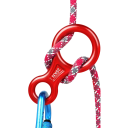 Mecanismo de rapel para escalada 35 kN con anillos dobles Aleación de aluminio aeronáutico Equipamiento de seguridad 14,6x7,5x1,2 cm 2