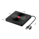 Mecanismo externo 14 x 14 x 1,7 cm USB 3.0/USB-C Plug and Play Unidade óptica CD/DVD/Blu-Ray Leitura e gravação para Windows Linux Mac OS 3