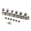 Meccaniche vintage per chitarra 6R Rivestite in argento nichelato Struttura metallica Lega di zinco Diametro dell'albero 6 mm Ferrule 8 mm 1
