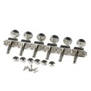 Meccaniche vintage per chitarra 6R Rivestite in argento nichelato Struttura metallica Lega di zinco Diametro dell'albero 6 mm Ferrule 8 mm 4