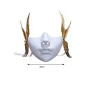 Mechanische halve gezichtsmasker van een robot met metalen vleugels bij de oren Carnaval cosplay masker voor Halloween Verschillende kleuren 5