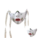 Mechanische halvemasker met opvallende lippenstift Carnaval cosplay masker voor Halloween Verschillende kleuren Angstaanjagende rekwisieten 8