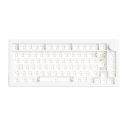 Mechanische ISO-Tastatur ohne Tasten mit RGB-Hintergrundbeleuchtung USB 2,4GHz USB-C Verbindung 8000mAh Batterie 90 Stück gelbe Schalter anpassbar 4