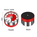 Mechanischer Küchentimer 60 Minuten Edelstahl mit Magnet Lautes Klingeln Kochen Backen Schwarz Weiß Rot 3