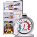 Mechanisches Thermometer für Kühl- und Gefrierschrank aus Edelstahl Messbereich -30 bis 30 °C Zum Aufstellen oder Aufhängen Leicht zu reinigen Keine Batterien 2 Stück 2