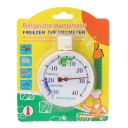 Mechanisches Thermometer für Kühl- und Gefrierschrank Messbereich -40 bis +30 °C Genauigkeit ±1 °C Robustes ABS-Design Keine Batterien Gefrierumgebung 1