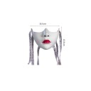 Mechanisk halvmask med framträdande läppstift Maskerad cosplaymask för karneval Halloween Olika färger Skrämmande rekvisita 4