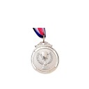 Medaglia Sportiva Singola per Competizioni con Trofeo e Spighe Diametro 5 cm Lega di Zinco con Nastro Tricolore per Bambini e Eventi Scolastici 3