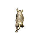 Měděná socha býka s ornamenty Miniaturní domácí dekorace Figurka býka z mědi pro štěstí Vintage ozdoba do interiéru 4,4 x 2 cm 4