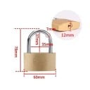 Měděný visací zámek 78 x 60 mm se 3 klíči kovový třmen 7 mm zlatý bezpečnostní zámek na vrata skříňky dveře 2