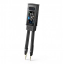 Medidor LCR digital de pinza 2 en 1 y probador ESR con clips Kelvin, 100 kHz, pantalla de 1,47", USB-C, negro, para componentes SMD y de terminal 1
