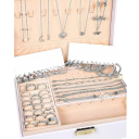 Mega Schmuckset 57 Stück Ohrringe Halsketten Armbänder Ringe Kombination Modisches Damenschmuckset Geschenk für Frauen 7