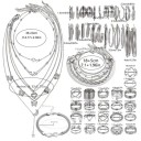 Mega set de joyas 57 pcs Pendientes Collares Pulseras Anillos Combinaciones Set de joyas de moda para mujeres Regalo para mujeres 5