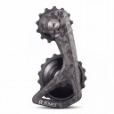 Μεγάλες τροχαλίες RYET με δίσκο Άνω 13T και κάτω 19T Κεραμικά ρουλεμάν Αλουμίνιο Μαύρο Για Ultegra R8000 και Dura-Ace 2