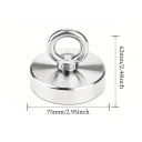 Μεγάλος νεοδυμίου μαγνήτης 75 x 62 mm με ισχυρή αναρρόφηση Μαγνήτης για χειρισμό υλικών Ανύψωση μετάλλων Τεχνική χρήση Εργαστήριο Αποθήκη Βιομηχανία 2