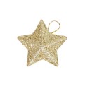 Mehrfarbige Glitzer-Weihnachtsdekorationen, goldene Sterne für den Weihnachtsbaum, Christbaumschmuck, hängende Sterne, silberne hängende Sterne, 5 x 5 cm, 24 Stück 2