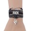 Mehrschichtiges Rockarmband aus Leder 4