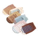 Meias antideslizantes unissexo para crianças 6 pares Meias coloridas com motivos de animais Algodão poliéster elastano Meias para crianças 2