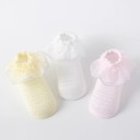 Meias de cano curto para meninas com volantes 1