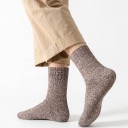 Meias de inverno para homem 3 pares Meias térmicas de lã EU 39-44 Sola de felpa espessa Meias quentes para o frio e para casa 1