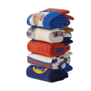 Meias de menino 5 pares Meias coloridas com motivos de cães Meias macias de acrílico para crianças Com punho elástico Meias respiráveis e confortáveis 2