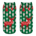 Meias de Natal para Senhora com Impressão 3D de Cervo 3