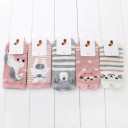 Meias de tornozelo femininas com animais - 5 pares A674 8