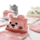 Meias de tornozelo femininas com animais - 5 pares A674 4