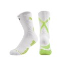 Meias desportivas antiderrapantes unisex confortáveis respiráveis elásticas até meio da panturrilha corrida futebol treino 8