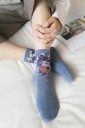 Meias femininas com flores 3